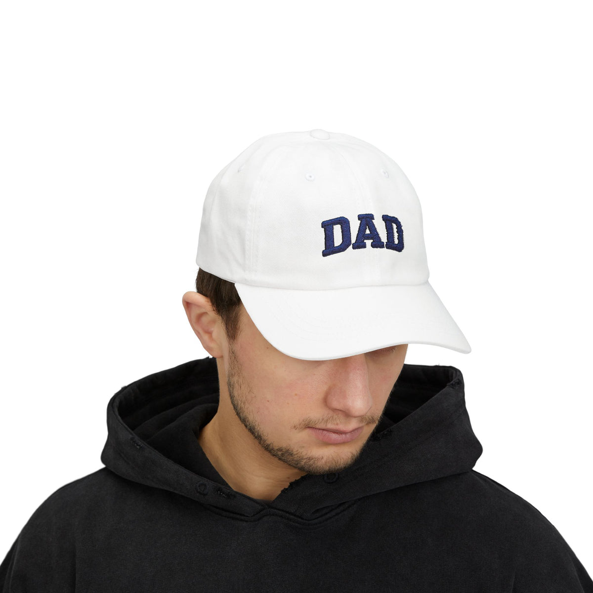 DAD Embroidered Classic Dad Cap — Cotton Baseball Hat for Fathers, Father’s Day Gift