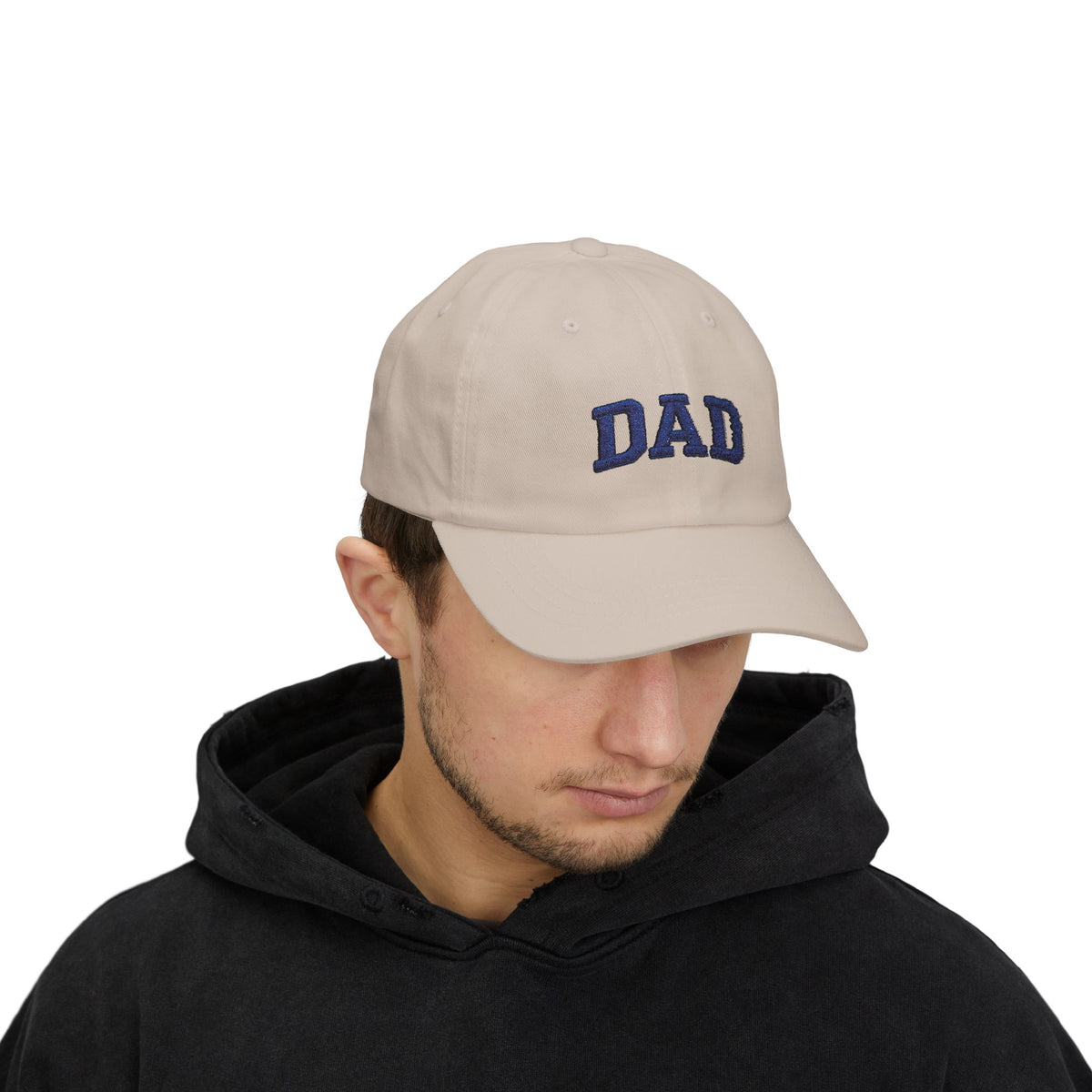 DAD Embroidered Classic Dad Cap — Cotton Baseball Hat for Fathers, Father’s Day Gift